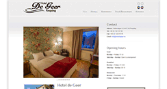 Desktop Screenshot of hoteldegeer.nu